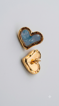 Marble Heart Stud